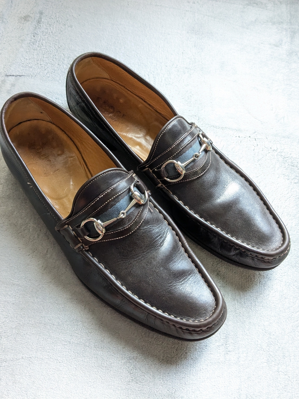 Gucci Horsebit Loafers Brown Leather 12 Mens US